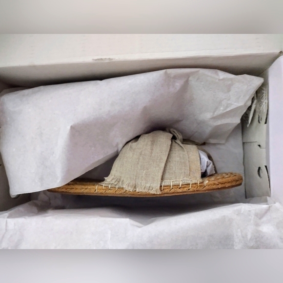 NIB🔥Adorable, Natural Linen, BOHO  Bow-Tie Espadrilles by Shanty🖤 Sz 8 - Picture 6 of 9